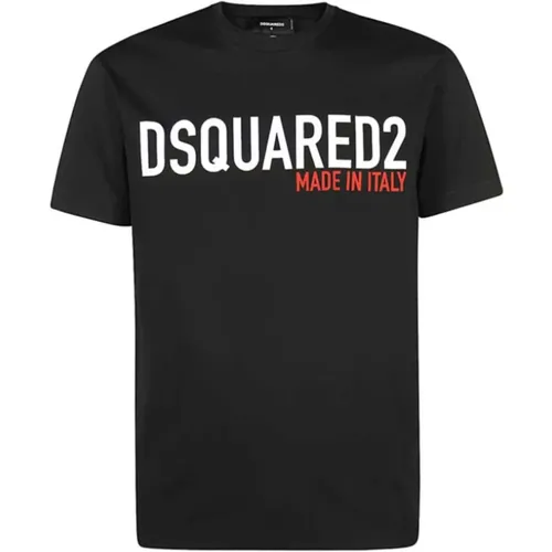 Schwarzes Cool Fit T-Shirt , Herren, Größe: 2XL - Dsquared2 - Modalova