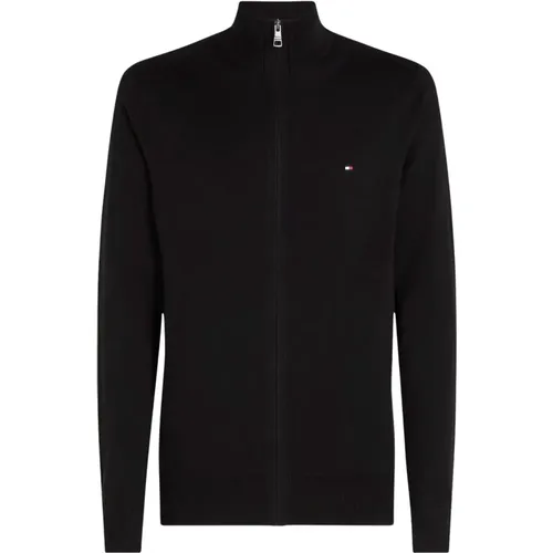 Classic Zip Thru Cardigan Cashmere Blend , male, Sizes: L, 2XL, 3XL, M, XL - Tommy Hilfiger - Modalova