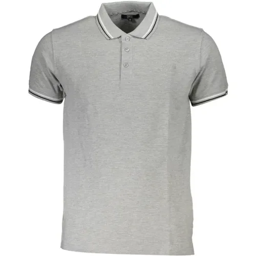 Graues Baumwoll-Poloshirt mit Stickerei , Herren, Größe: L - Cavalli Class - Modalova