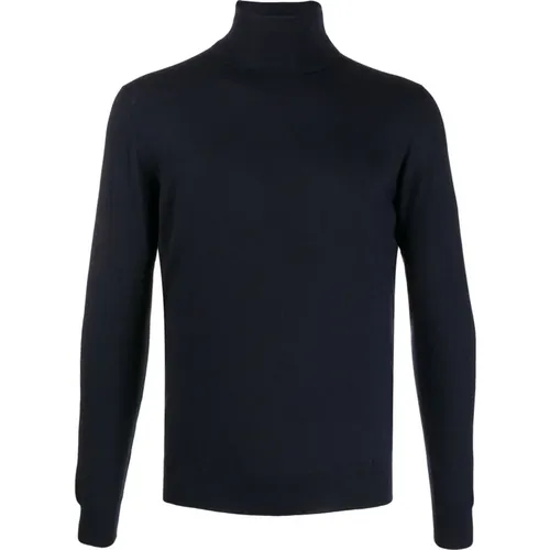 Kaschmir Hoher Kragen Pullover Blau , Herren, Größe: XL - Drumohr - Modalova