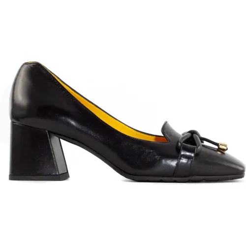 Leather Loafer Square Toe Bow , female, Sizes: 5 1/2 UK, 3 UK, 4 1/2 UK, 5 UK - Mara Bini - Modalova