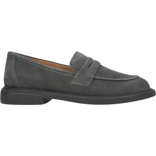 Damen Graue Penny Loafers aus echtem italienischem Velours Er00115639 , Damen, Größe: 39 EU - Estro - Modalova