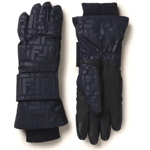 FF Motif Ski Gloves , female, Sizes: S, M - Fendi - Modalova