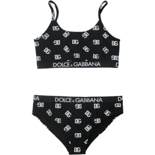 Schwarze Meer Kleidung Kinder Badeanzug - Dolce & Gabbana - Modalova