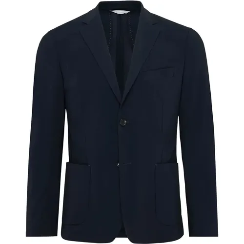 Bergomi Navy Blazer , male, Sizes: L - Gentiluomo - Modalova