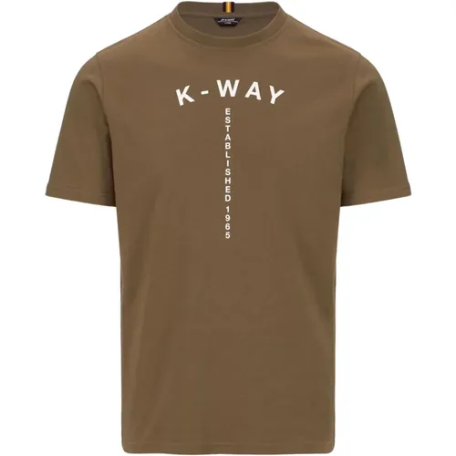T-Shirts , Herren, Größe: S - K-way - Modalova