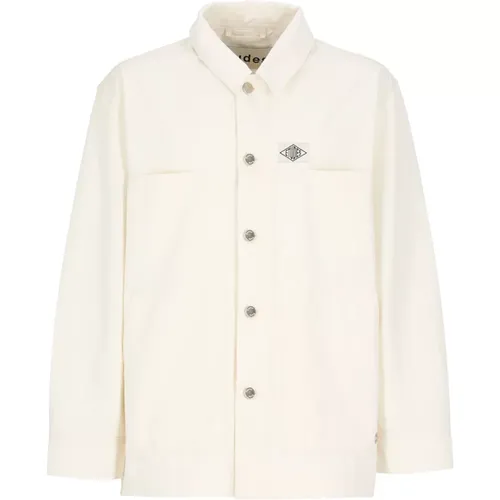 Ivory Cotton Jacket with Logo Tab , male, Sizes: M, L, XL - Études - Modalova