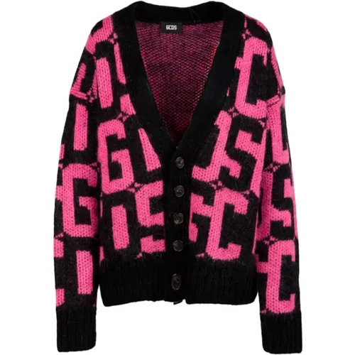 Monogram Jacquard Cardigan Strickjacke - GCDS - Modalova