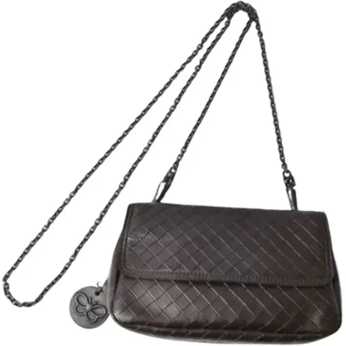 Pre-owned Leather shoulder-bags , female, Sizes: ONE SIZE - Bottega Veneta Vintage - Modalova