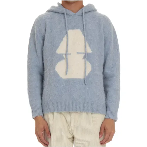 Klar Blauer Jacquard Pullover Hoodie - Autry - Modalova