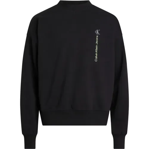 Vertical Institutional Sweatshirt , male, Sizes: XS, M, L, S - Calvin Klein - Modalova