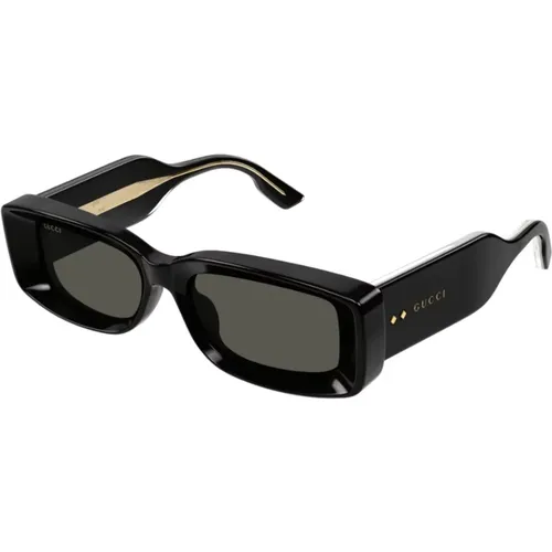 Iconic Riveted Rectangular Sunglasses , female, Sizes: ONE SIZE - Gucci - Modalova