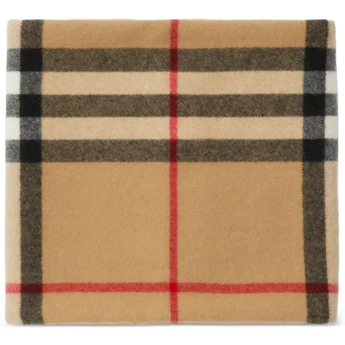 Cashmere Check Crochet Scarf , male, Sizes: ONE SIZE - Burberry - Modalova