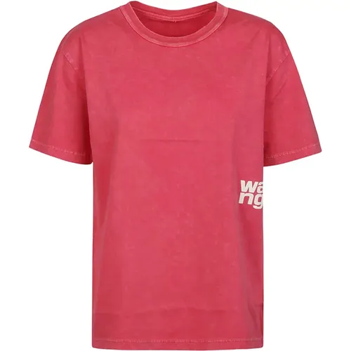Kirsch Puff Logo T-Shirt,T-Shirts,Essentielles Logo-T-Shirt - T by Alexander Wang - Modalova