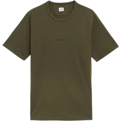 Logo Crewneck T-Shirt , male, Sizes: L, 2XL, M, XL - C.P. Company - Modalova