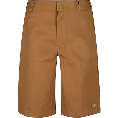 Braune Shorts, Passend in Größe, Modell 1,84m , Herren, Größe: W28 - Dickies - Modalova