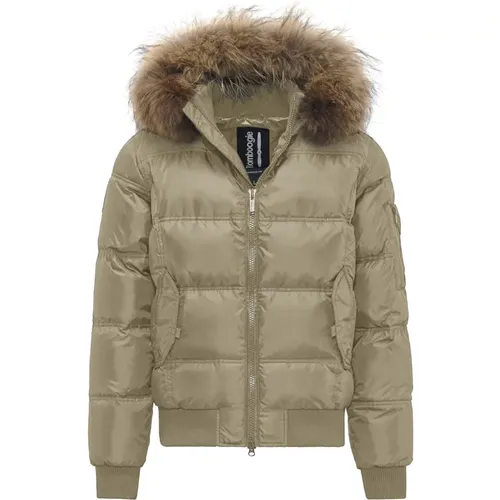 Padded Bomber Jacket with Detachable Faux Fur , male, Sizes: S - BomBoogie - Modalova