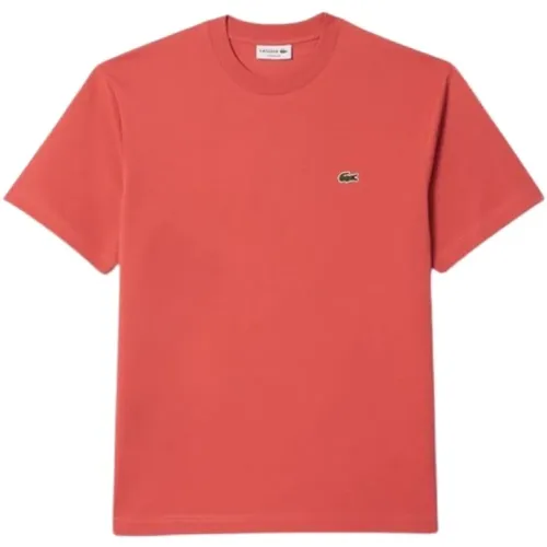 Rotes Klassisches Logo T-Shirt , Herren, Größe: 3XL - Lacoste - Modalova