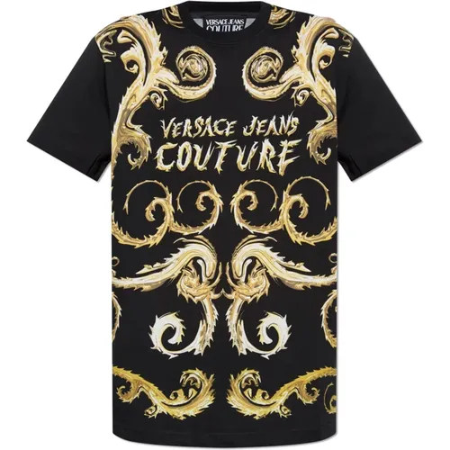 T-shirt with logo , male, Sizes: L, M, XL - Versace Jeans Couture - Modalova