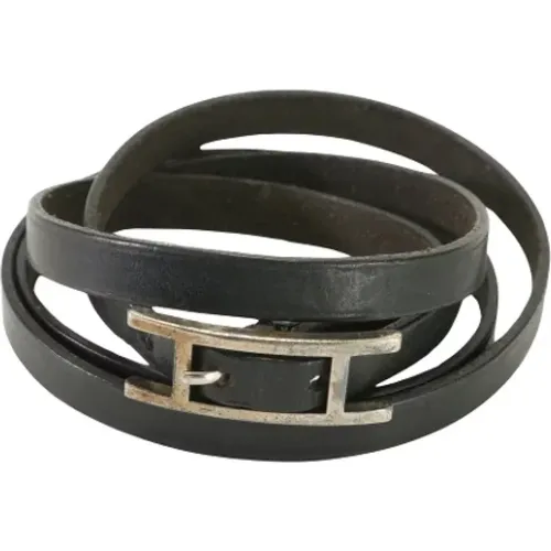 Pre-owned Leather bracelets , female, Sizes: ONE SIZE - Hermès Vintage - Modalova