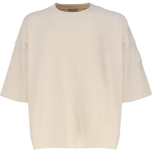 Genius Sweaters White , male, Sizes: XL, L, M - Moncler - Modalova