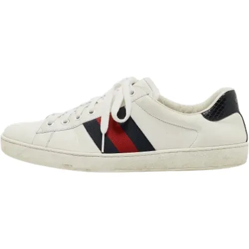 Pre-owned Leather sneakers , female, Sizes: 9 UK - Gucci Vintage - Modalova
