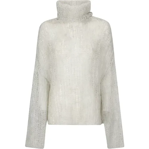 High Neck Mohair Pullover Sweater , female, Sizes: M - Yohji Yamamoto - Modalova