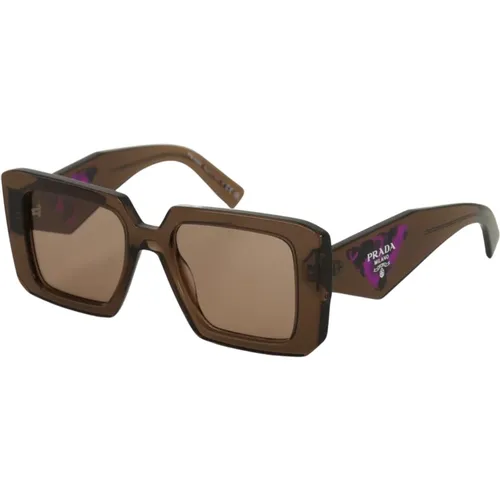 Transparent Oversize Sunglasses , unisex, Sizes: ONE SIZE - Prada - Modalova