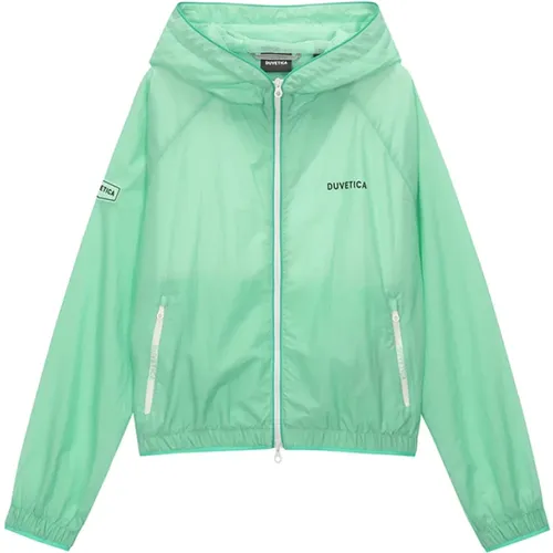 Mint Hooded Stretch Jacket , female, Sizes: XS, S - duvetica - Modalova