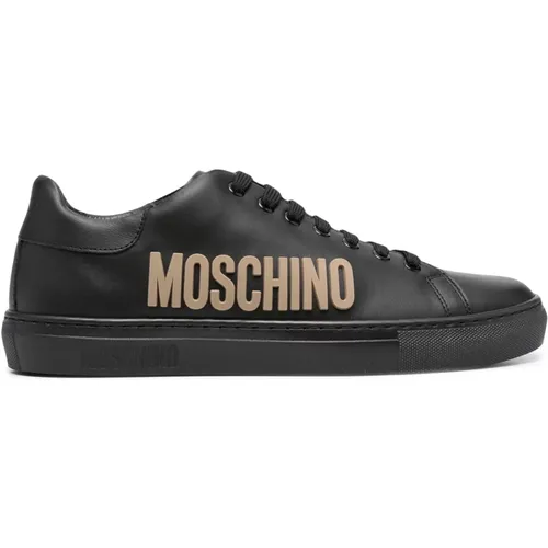 Leather Casual Sneakers , male, Sizes: 9 UK, 8 UK, 11 UK, 10 UK, 7 UK - Moschino - Modalova