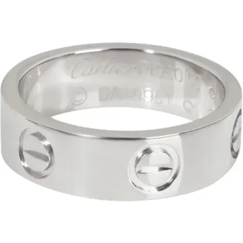 Pre-owned Platinum rings , female, Sizes: ONE SIZE - Cartier Vintage - Modalova