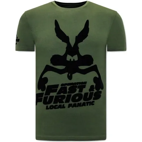 T-Shirt mit Aufdruck Fast and Furious , Herren, Größe: XL - Local Fanatic - Modalova