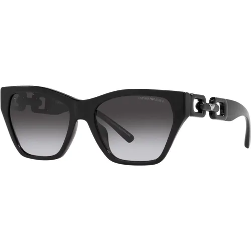 Schwarze/Grau getönte Sonnenbrille EA 4203U - Emporio Armani - Modalova
