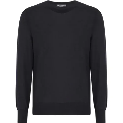 Round-Neck Strickwaren , Herren, Größe: S - Dolce & Gabbana - Modalova