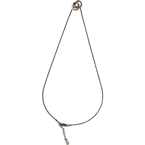 MEN Necklace Double Ring , male, Sizes: ONE SIZE - PS By Paul Smith - Modalova