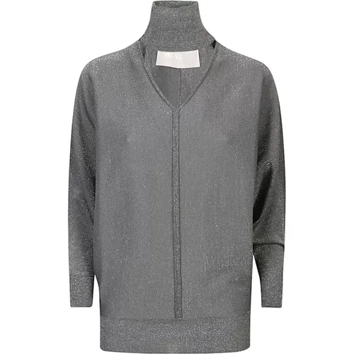 Grey Viscose Turtleneck , female, Sizes: 2XS, L, XS, S, M - Circus Hotel - Modalova