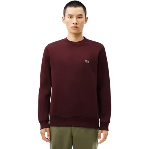 Basic Pullover Herren Dunkelrot , Herren, Größe: M - Lacoste - Modalova