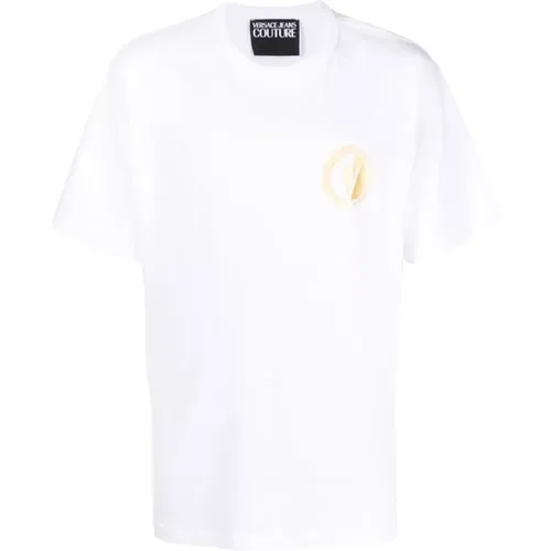 Weiße T-Shirt und Polo Kollektion , Herren, Größe: 3XL - Versace Jeans Couture - Modalova