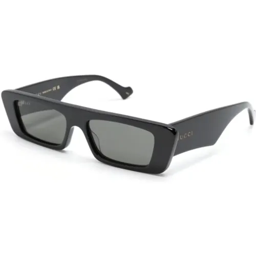 Schwarze Sonnenbrille mit Originalzubehör , Herren, Größe: 54 MM - Gucci - Modalova