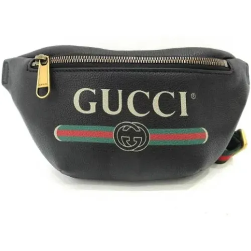 Gebrauchte schwarze Ledergürteltasche - Gucci Vintage - Modalova