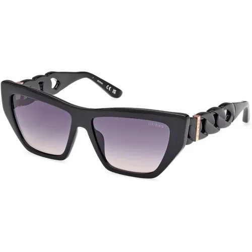 Chain Cat-Eye Sunglasses , female, Sizes: 56 MM - Guess - Modalova