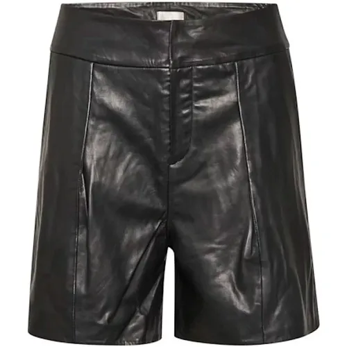 Lamb Leather Shorts , female, Sizes: 2XL, XS, 3XL, XL, L, S - My Essential Wardrobe - Modalova