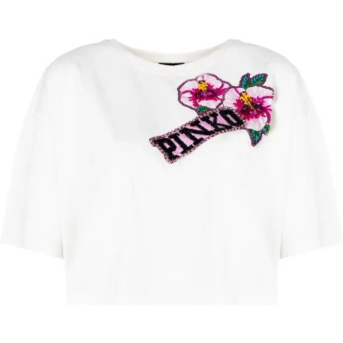 Elegantes 3D-Print T-Shirt PINKO - pinko - Modalova