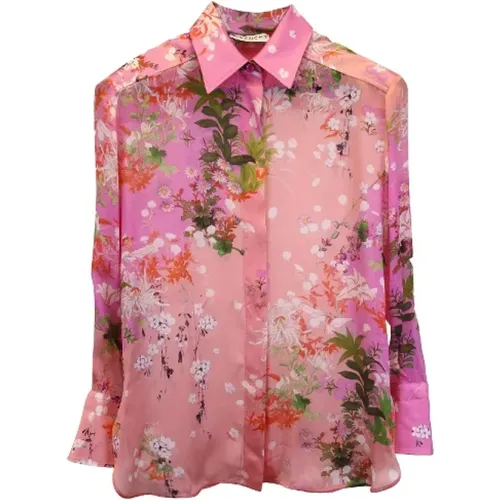 Floral Silk Givenchy Top , female, Sizes: XS - Givenchy Pre-owned - Modalova