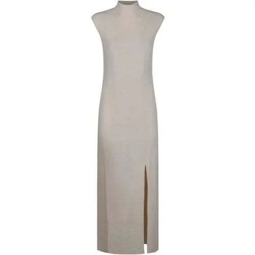 Peyote Long Dress with Ruched Effect , female, Sizes: S, XS, 2XS - Calvin Klein - Modalova