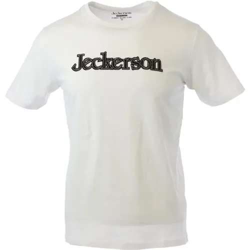Weißes Print Kurzarm T-shirt - Jeckerson - Modalova