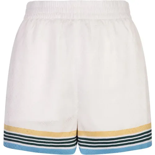 Silk Tennis Shorts , female, Sizes: L, M, XS, S, 2XS - Casablanca - Modalova