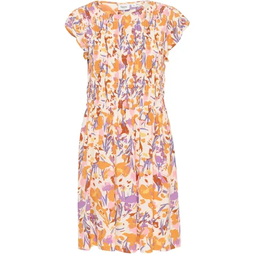 Floral Smock Dress Gislasz Ice Flower , female, Sizes: S, XS, M, XL, L - Saint Tropez - Modalova