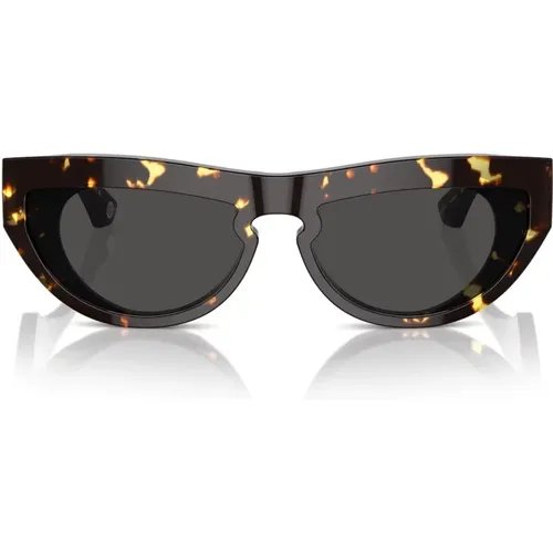 Trendy Dark Havana Sunglasses with Grey Lenses , unisex, Sizes: 58 MM - Burberry - Modalova