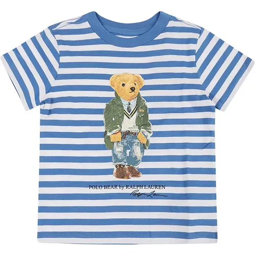 Paris Bear Blaues Strick T-Shirt - Ralph Lauren - Modalova